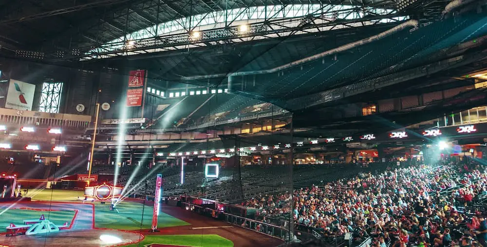 Drone Racing League World Championship at Chase Field in Phoenix, Arizona.